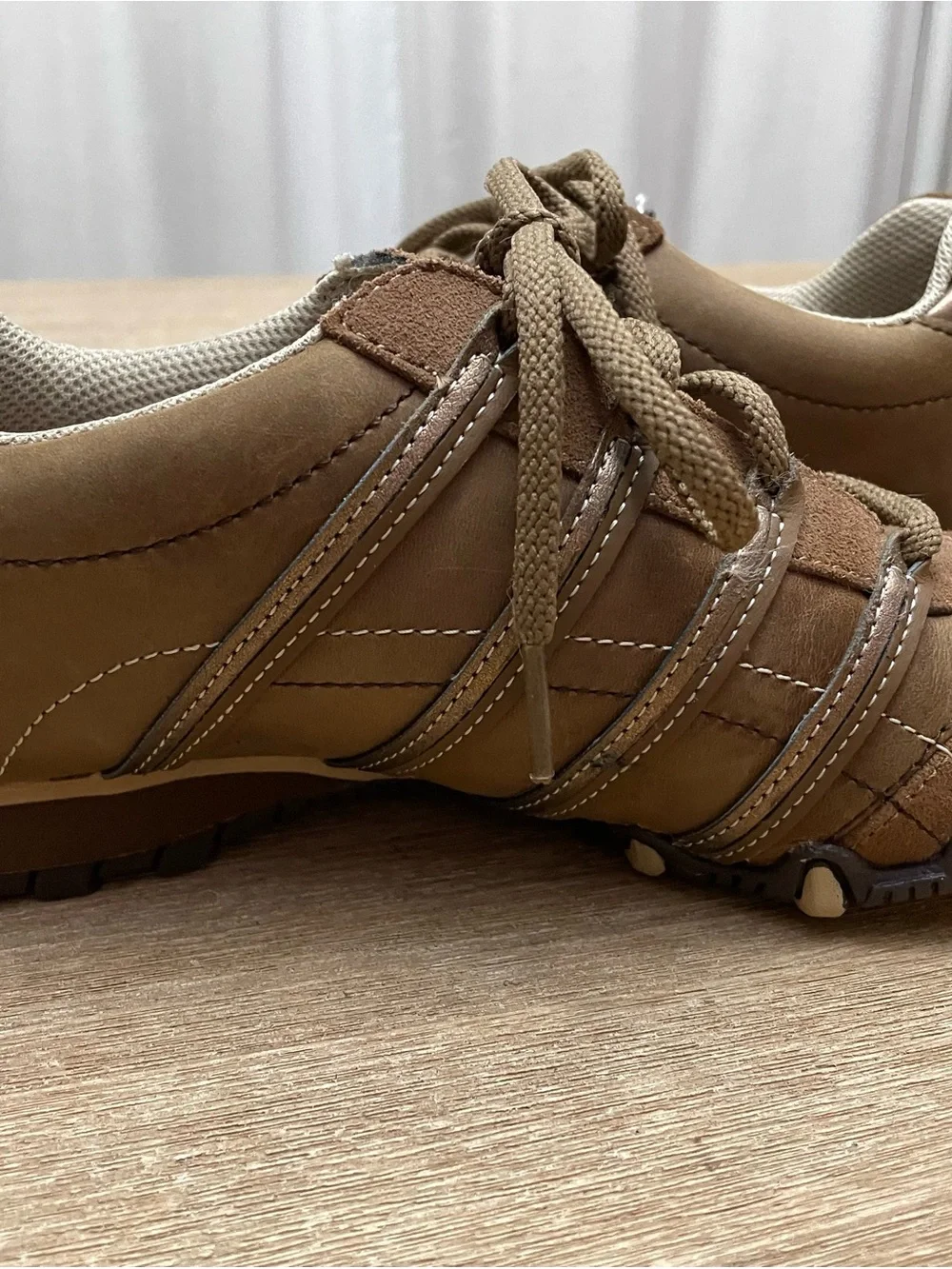 Skechers Brown Leather/Suede Sneakers. Biker Style Patroler in Desert color - Picture 8 of 14
